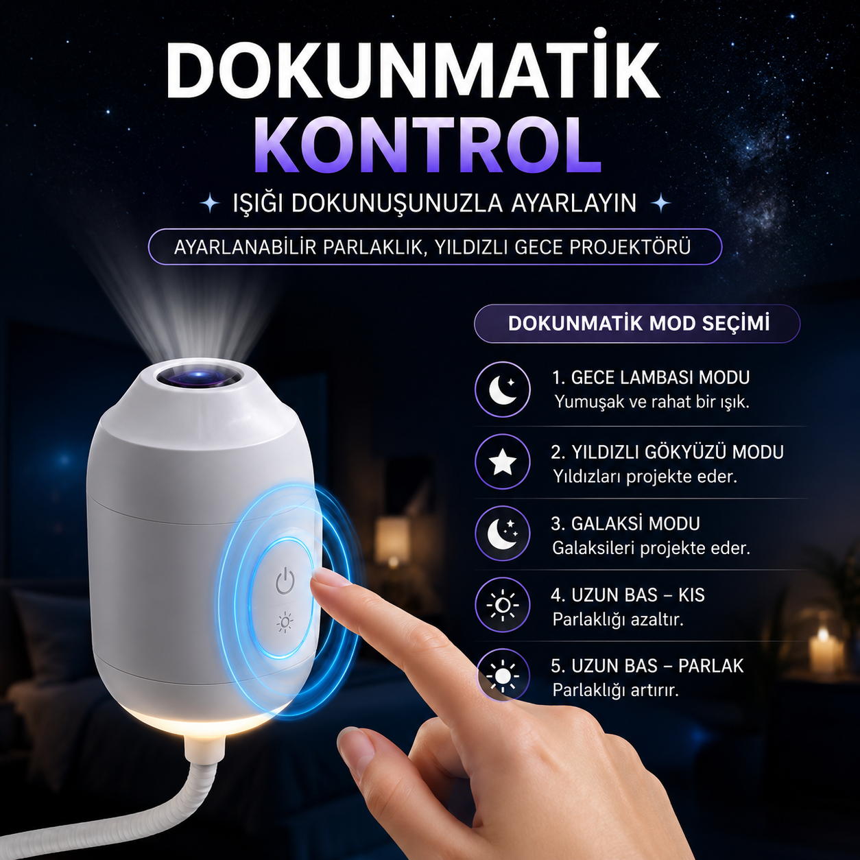 COSMO™ USB Galaksi Projektör